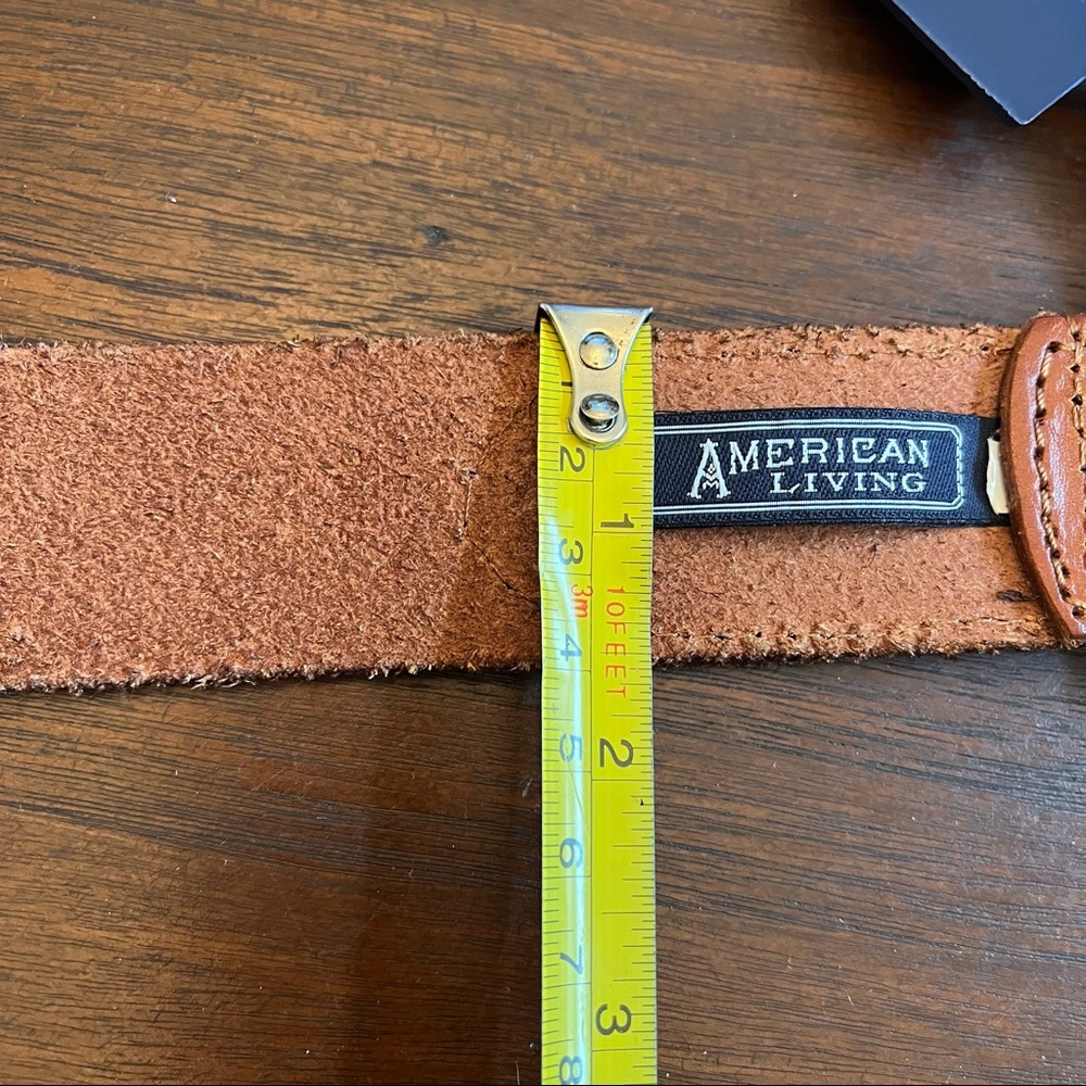 American Living Genuine Leather Tan Belt Medium NWT - Picture 3 of 7